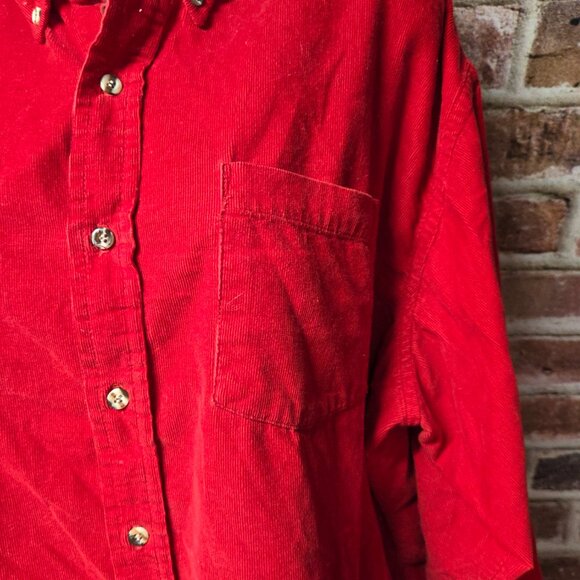 St Johns Bay Shirt XL | Red Button Up Cotton Casual Outdoor Classic Workwear - Picture 4 of 6
